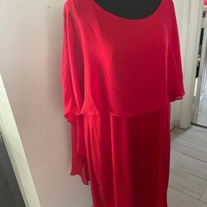 Knee length red dress